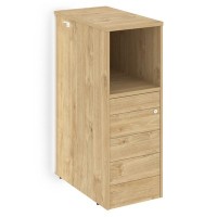 Onix O.R-TV-5TIP.S(R) (Тиквуд светлый) Тумба с подсветкой 5 ящиков TIP-ON завершающая, правая