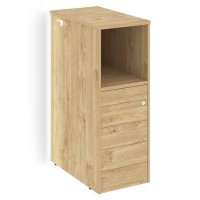 Onix O.R-TV-5TIP.S (Тиквуд светлый) Тумба с подсветкой 5 ящиков TIP-ON, проходная  средняя